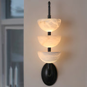 Triple Alabaster Wall Sconce-DWHOME