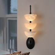 Triple Alabaster Wall Sconce-DWHOME
