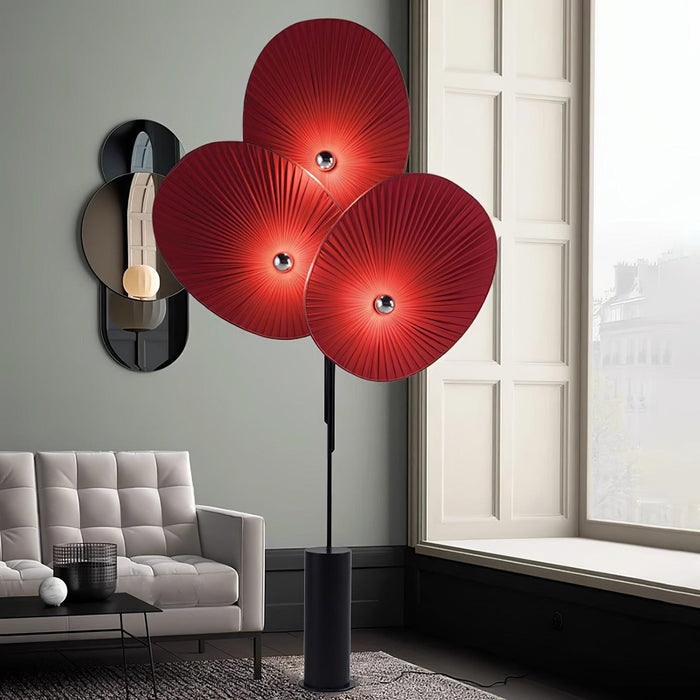 Triple Floral Floor Lamp.