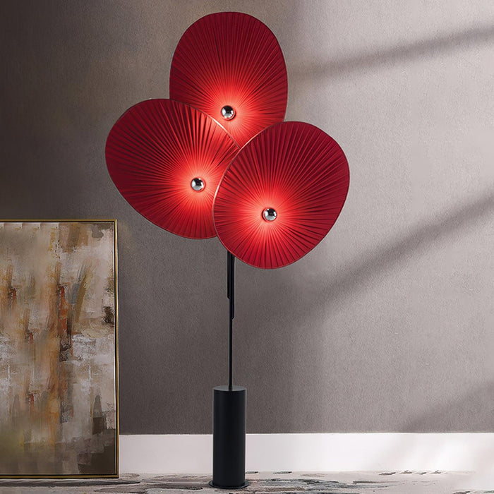 Triple Floral Floor Lamp.