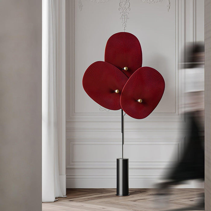 Triple Floral Floor Lamp.