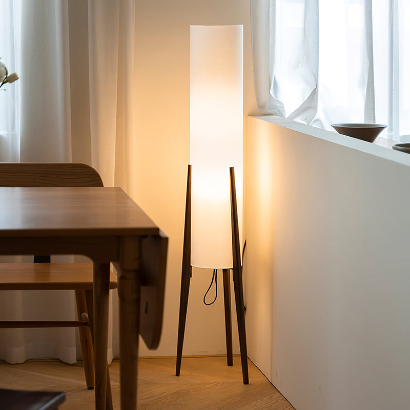 Tripod Walnut Floor Lamp-DWHOME