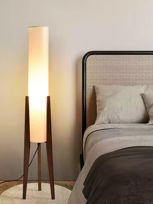 Tripod Walnut Floor Lamp-DWHOME