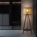 Tripod Wooden Rattan Floor Lamp-DWHOME