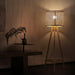 Tripod Wooden Rattan Floor Lamp-DWHOME