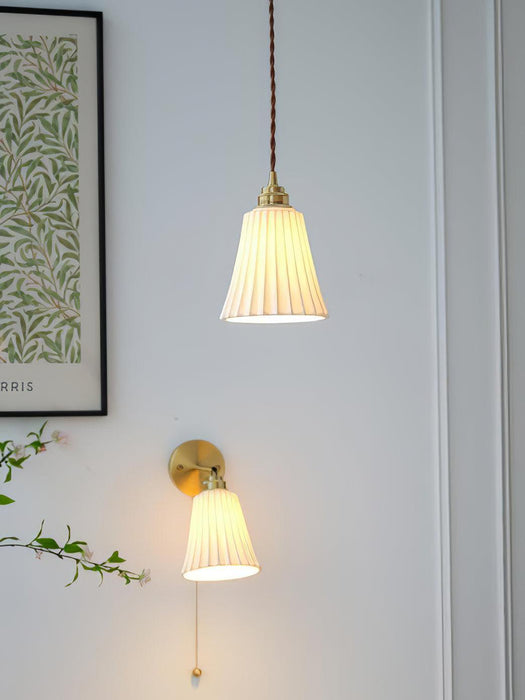 Trumpet Ceramic Pendant Light-DWHOME