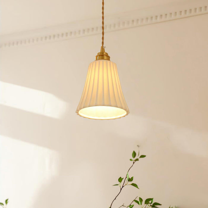 Trumpet Ceramic Pendant Light.