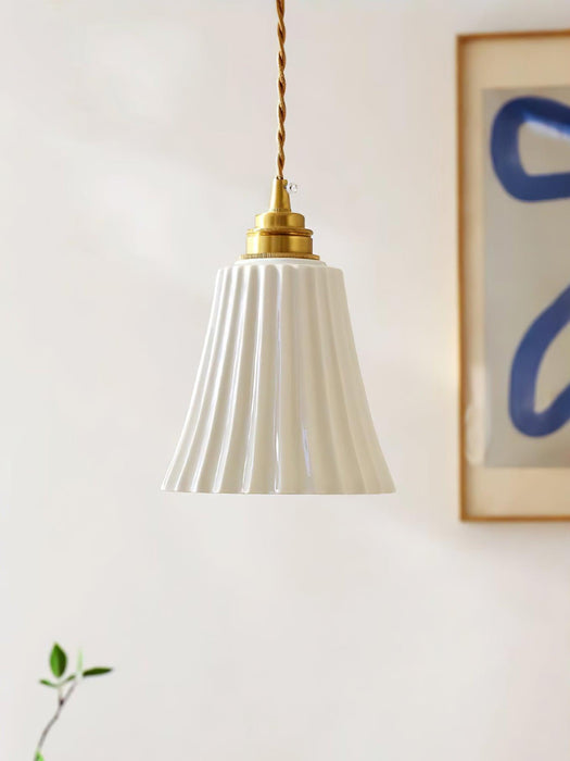 Trumpet Ceramic Pendant Light-DWHOME