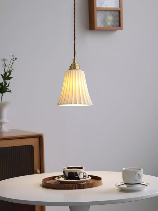 Trumpet Ceramic Pendant Light-DWHOME