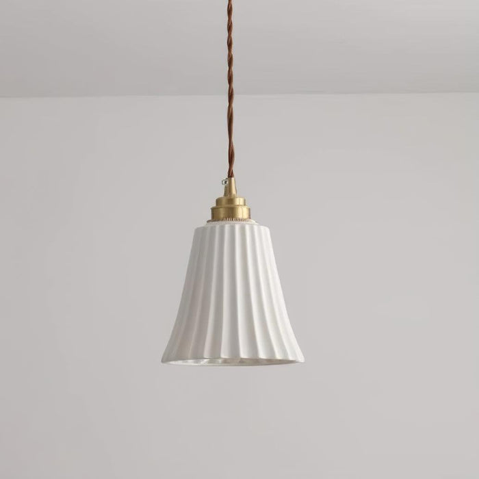 Trumpet Ceramic Pendant Light-DWHOME