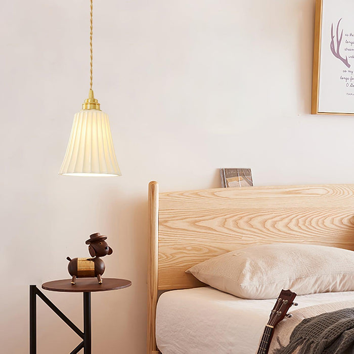 Trumpet Ceramic Pendant Light-DWHOME