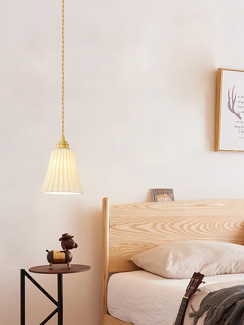 Trumpet Ceramic Pendant Light-DWHOME