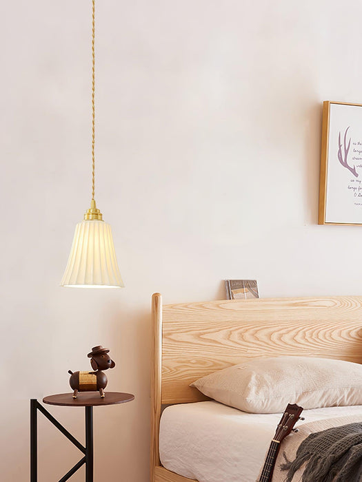 Trumpet Ceramic Pendant Light-DWHOME
