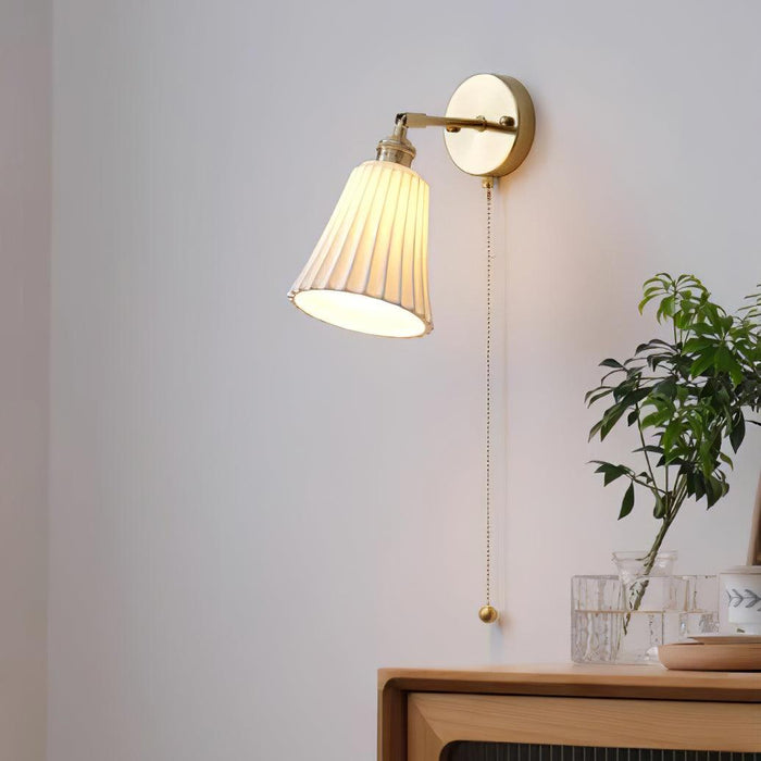 Trumpet Ceramic Wall Light-DWHOME