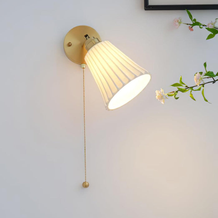 Trumpet Ceramic Wall Light-DWHOME