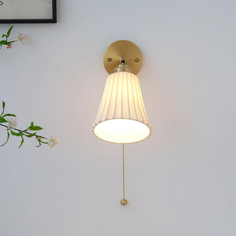 Trumpet Ceramic Wall Light-DWHOME