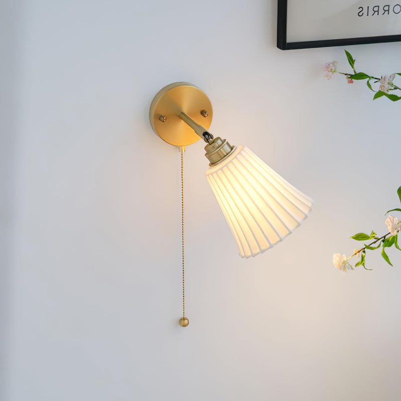 Trumpet Ceramic Wall Light-DWHOME