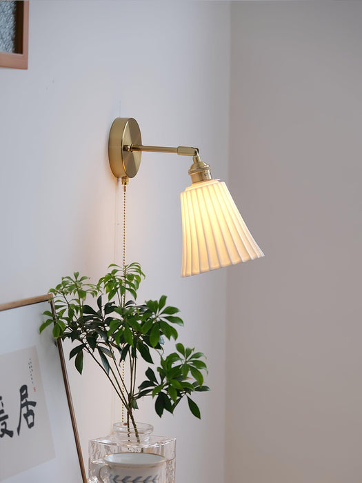 Trumpet Ceramic Wall Light-DWHOME