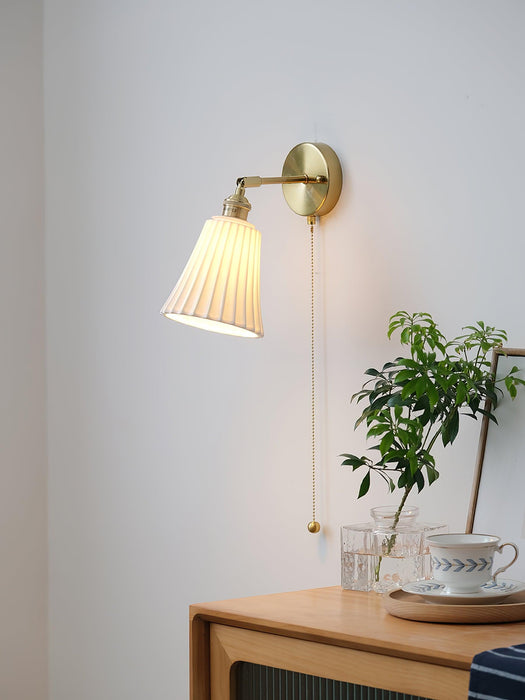 Trumpet Ceramic Wall Light-DWHOME
