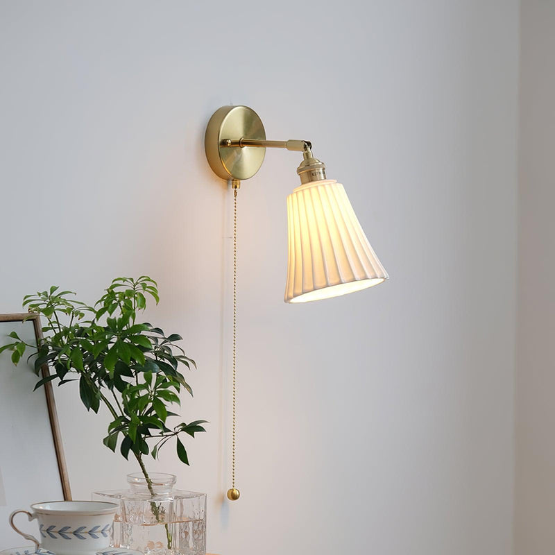 Trumpet Ceramic Wall Light-DWHOME