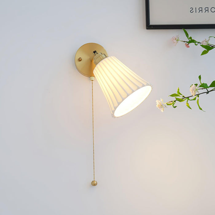Trumpet Ceramic Wall Light-DWHOME