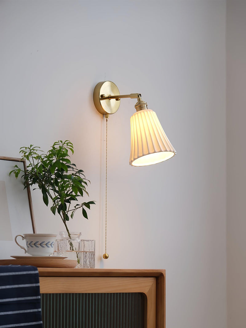 Trumpet Ceramic Wall Light-DWHOME