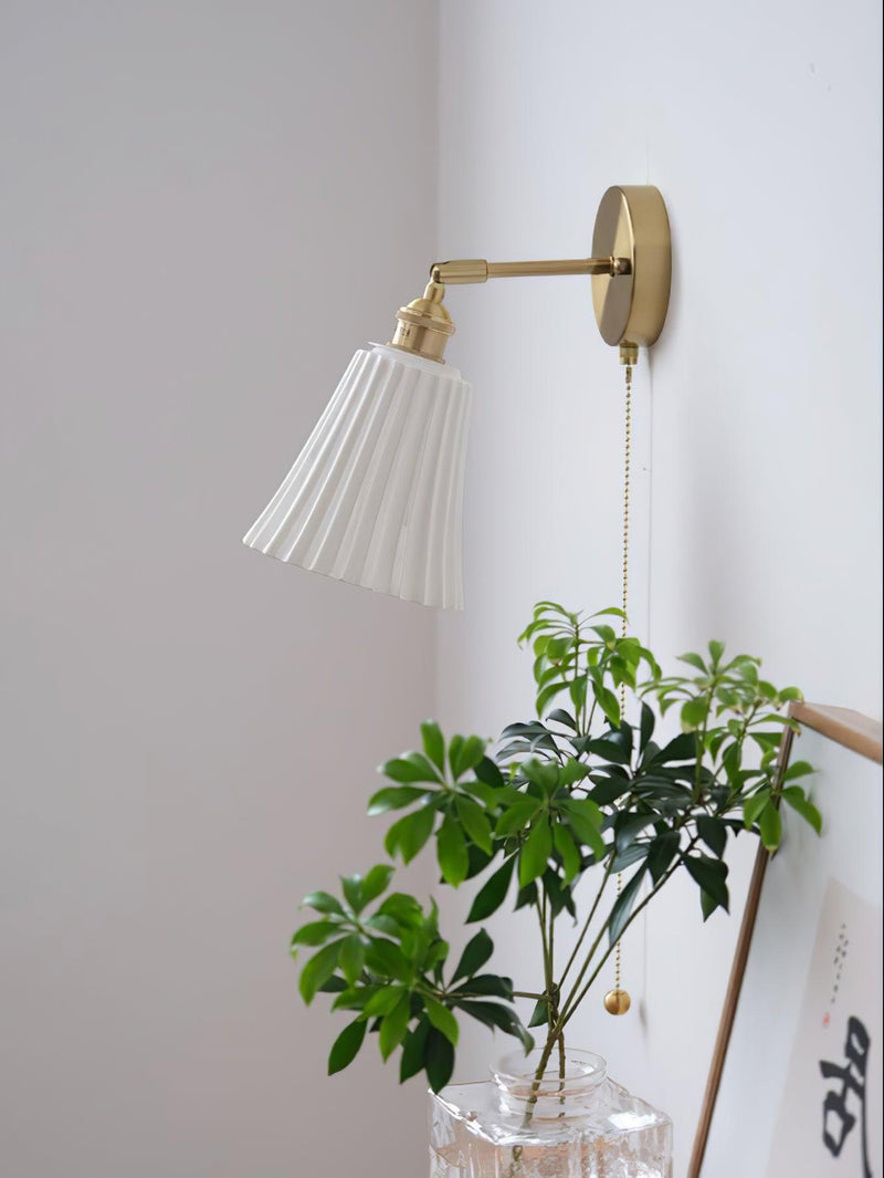 Trumpet Ceramic Wall Light-DWHOME
