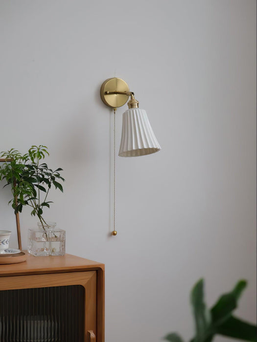 Trumpet Ceramic Wall Light-DWHOME