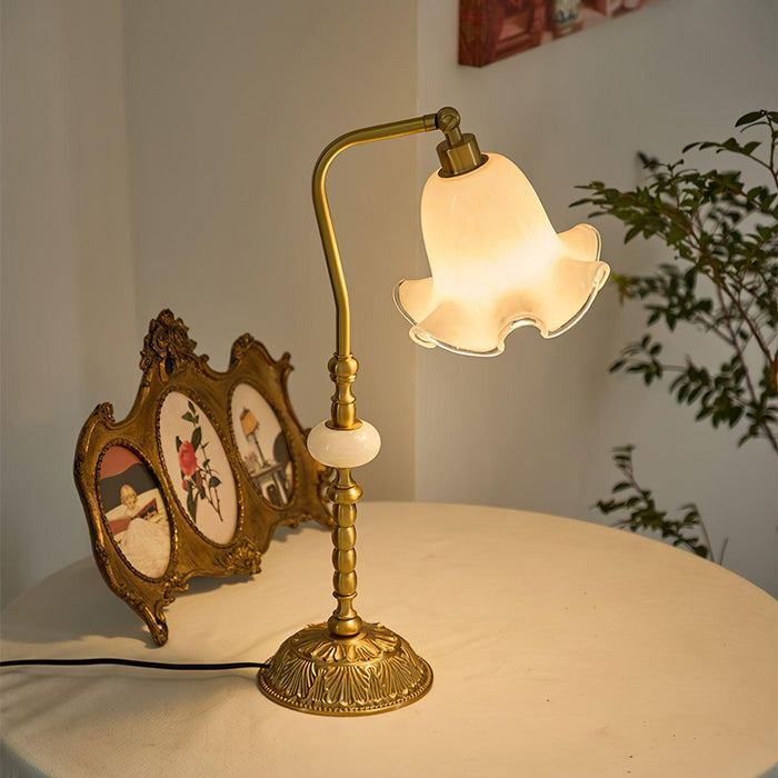 Tulip Brass Table Lamp-DWHOME