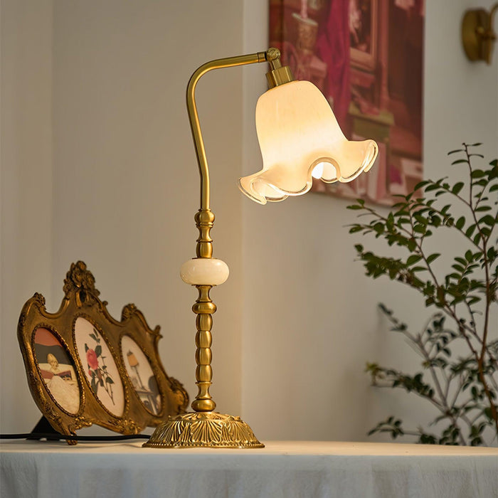 Tulip Brass Table Lamp-DWHOME