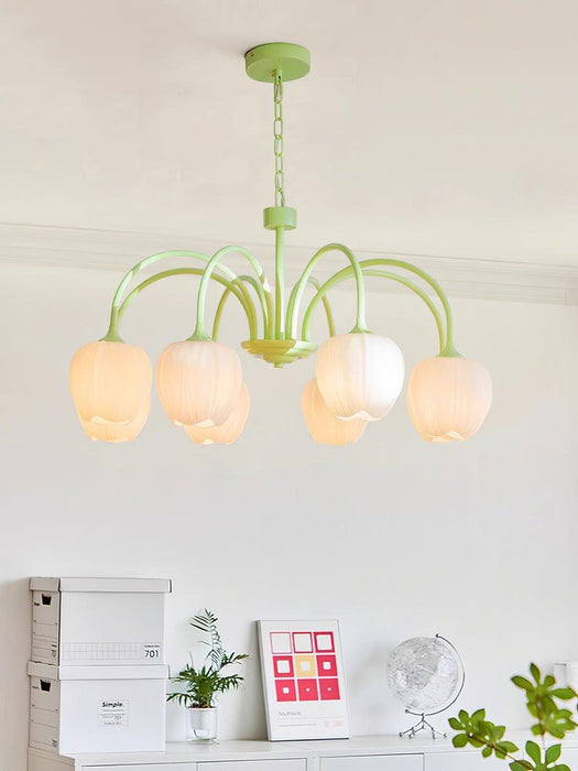 Tulip Matcha Chandelier - DWHOME