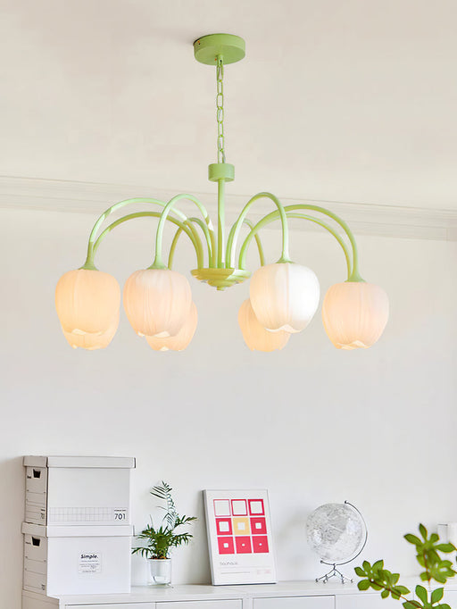 Tulip Matcha Chandelier.