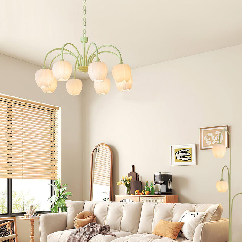 Tulip Matcha Chandelier-DWHOME