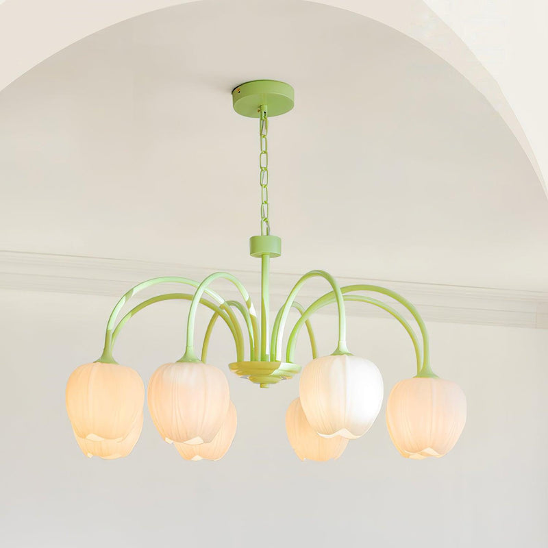 Tulip Matcha Chandelier-DWHOME