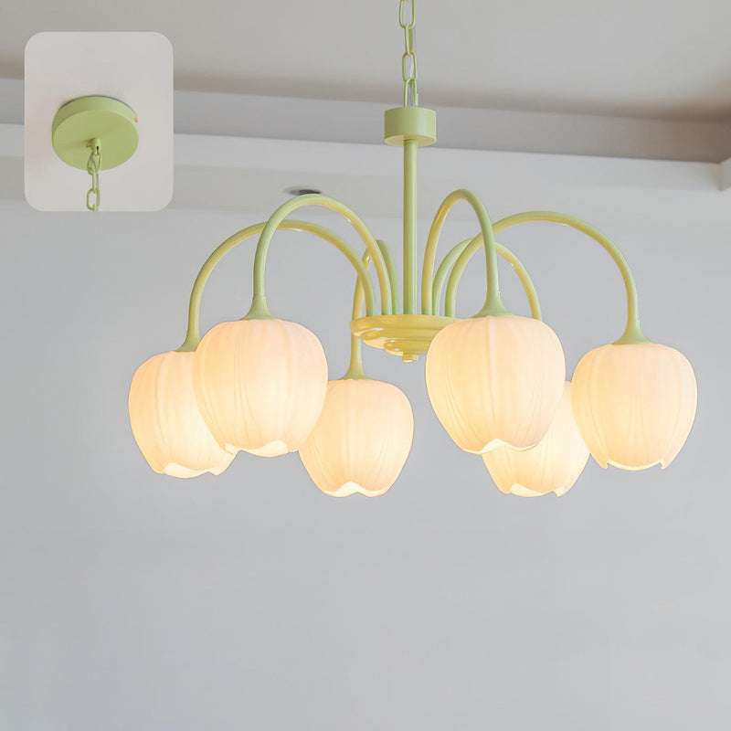 Tulip Matcha Chandelier-DWHOME