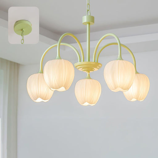 Tulip Matcha Chandelier-DWHOME