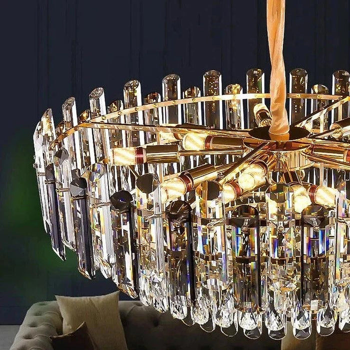 Tuna Luxury Modern Crystal Round Chandelier-DWHOME