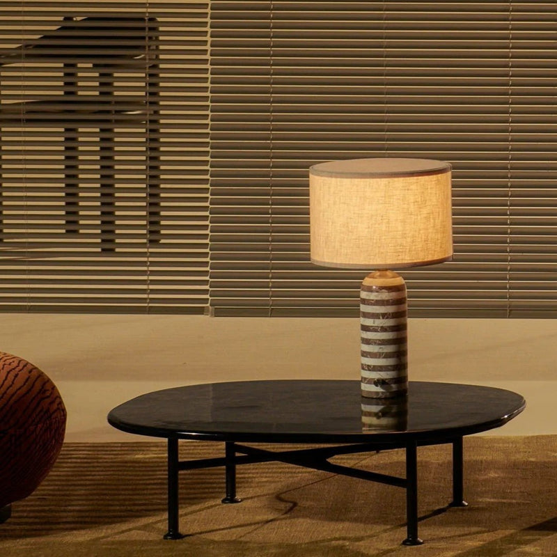 Tuxedo Marble Table Lamp-DWHOME