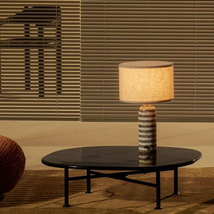 Tuxedo Marble Table Lamp-DWHOME