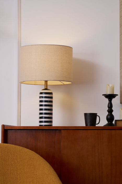 Tuxedo Marble Table Lamp-DWHOME