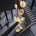 Tuya Marble Large Hanging Stairwell Lighting Chandelier.