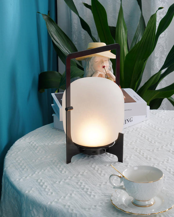 Black Twilight Lantern Table Lamp-DWHOME