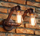 VIDAR Twin Head Wall Industrial Pipe Lamp - DWHOME