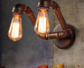 VIDAR Twin Head Wall Industrial Pipe Lamp - DWHOME