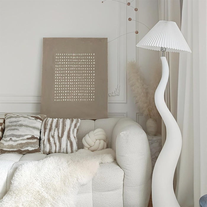 Twisted Pleated Floor Lamp-DWHOME