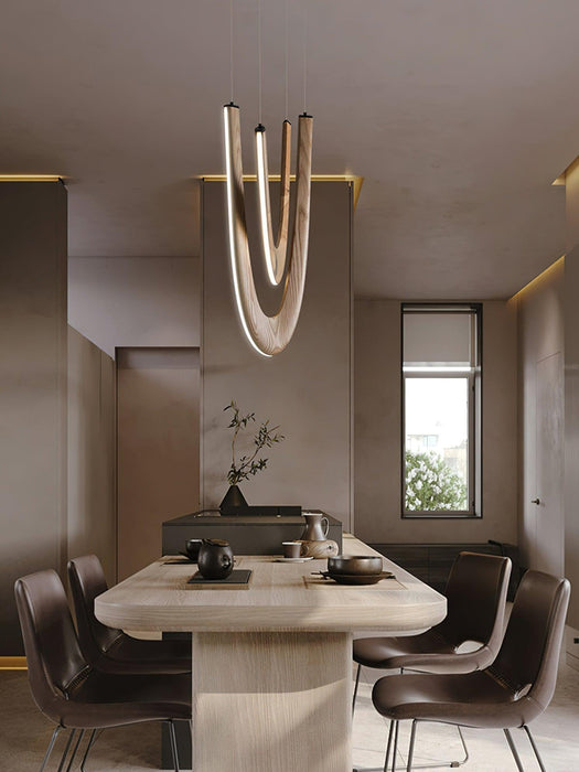 U Wooden Pendant Lamp-DWHOME