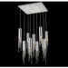 Ulas Modern Crystal Cascade LED Pendant Chandelier.