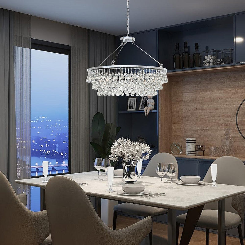 Unique Tiered Crystal Chandelier-DWHOME