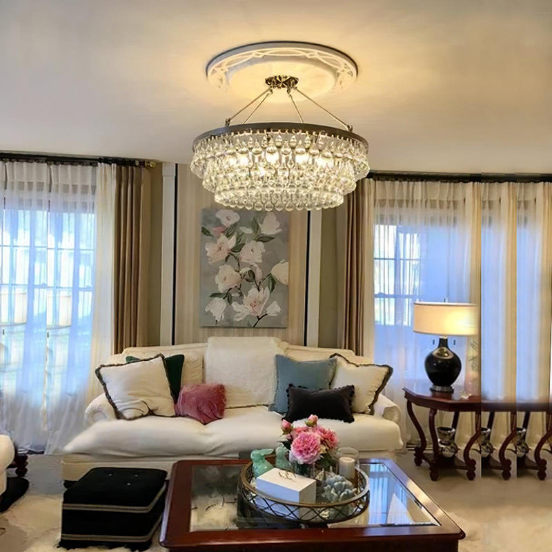 Unique Tiered Crystal Chandelier-DWHOME