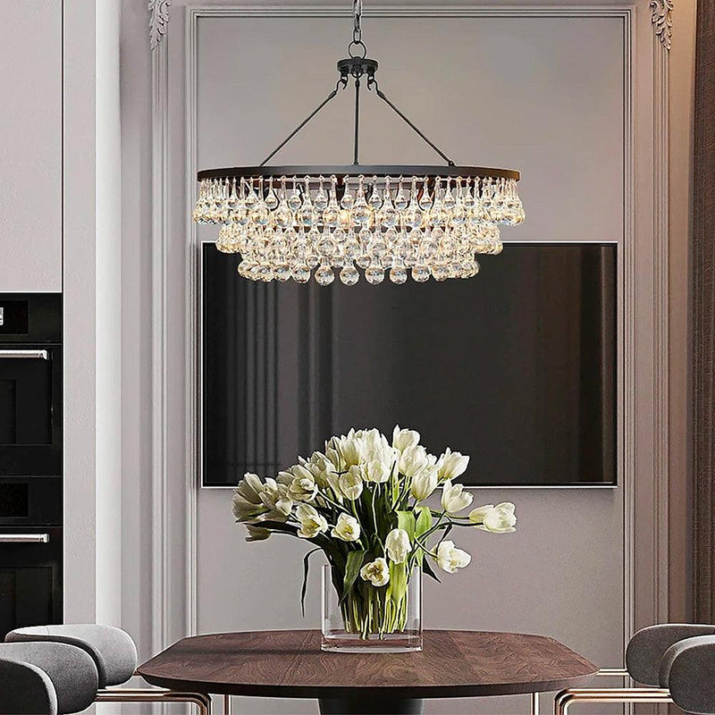 Unique Tiered Crystal Chandelier-DWHOME